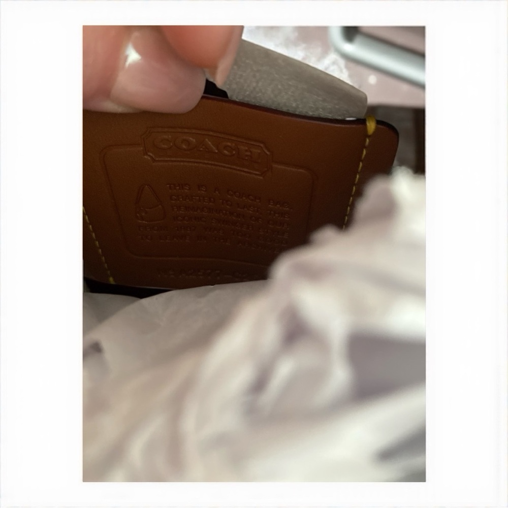Coach Black Shoulder Bag with Gold Accents with Coach Cherries charm - Picture 5 of 5
